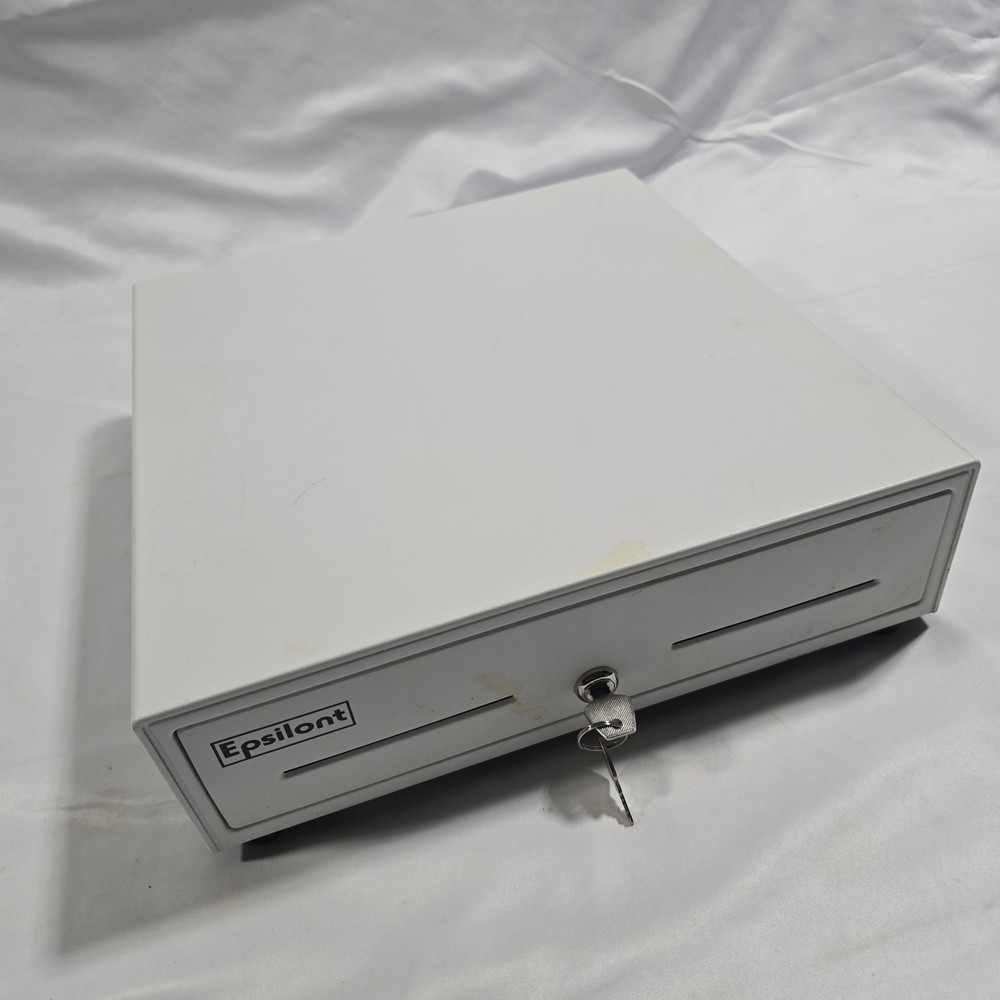 Epsilont Cash Drawer – Heavy-Duty POS Cash Register Drawer (White)