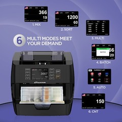VC-3 Money Counter Machine Mixed Denomination Bill Value Counting Cash Counter