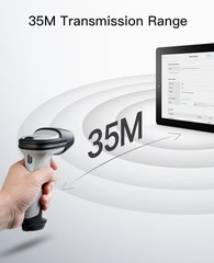 Bluetooth Barcode Scanner, 1 Charge 180 Days Standby, 115FT Range,precise Scanni