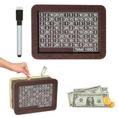 10000 Dollars Cash Vault Wooden Savings Box Wooden Cash Saver Money Saving Box