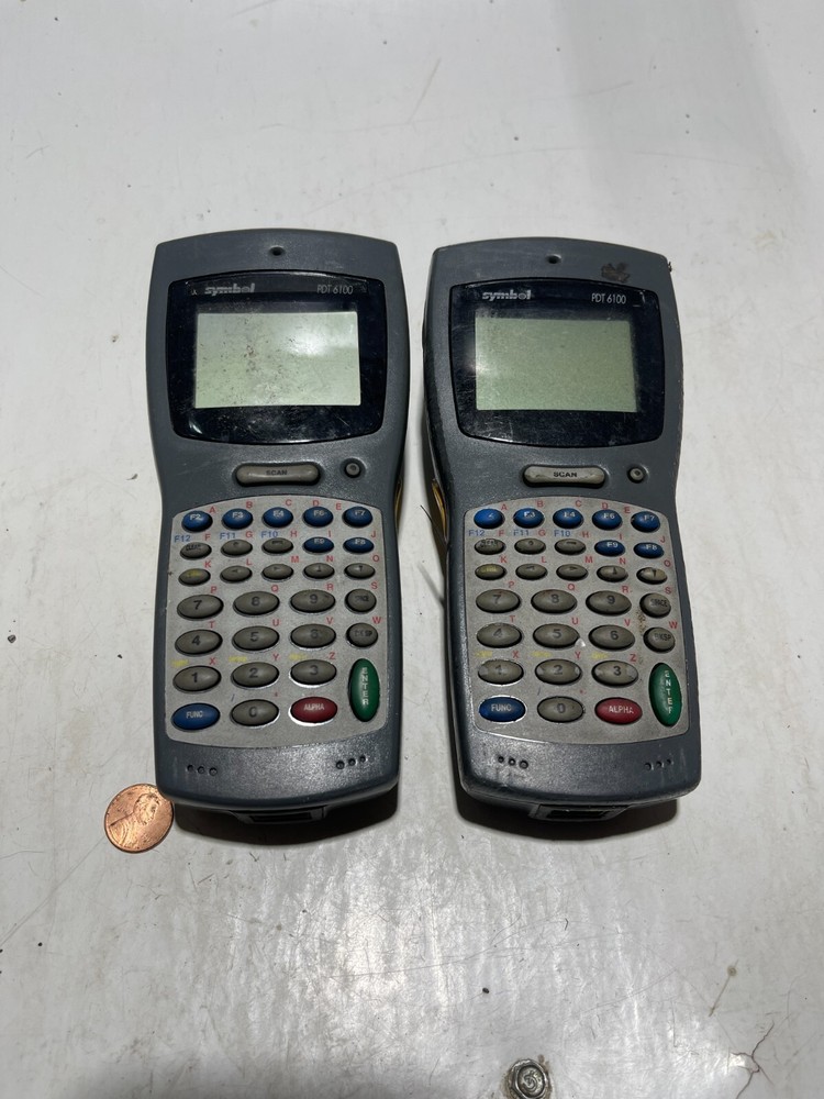 2 Symbol PDT-6100 Barcode Scanner Unknown Working Condition No Charger For PARTS