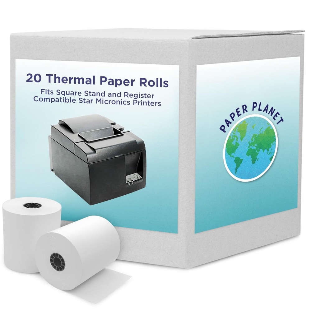 Thermal Paper for Square POS Stand and Register (Star Micronics TSP143IIIU Print