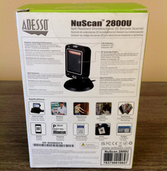 Adesso NuScan 2800U Omnidirectional 2D Desktop Bar Scanner for 2D + 1D Barcodes