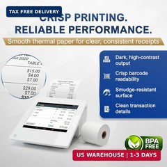 Thermal Receipt Paper Rolls for Clover Mini & Clover Mobile – 2 1/4″ x 80′ BPA F