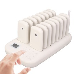Wireless Calling System 16 Pagers 546yd Transmission 2 Working Modes Touch NPNF