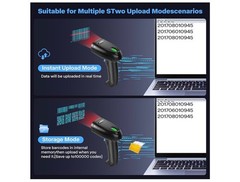PecuMecu Bluetooth 1D&2D Barcode Scanner 3-in-1 Bluetooth & USB Wireless TM-10B