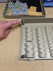Nadex Coin Counter Handling Tray With Lid 6 Compartment Coin Sorter Teller (B7)