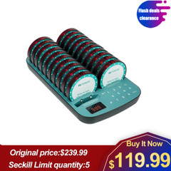 Retekess TD167A AM Restaurant Paging System Guest Queuing 20 Buzzer Cafe Hotel