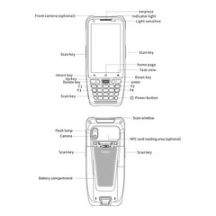 3-Handheld POS 10.0 PDA Terminal 1D/2D/QR Barcode Scanner With Charge