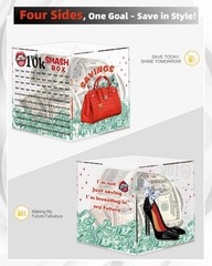 10k Smash Box for Money, Large Piggy Bank for Adults 10000 Savings Challenge Box