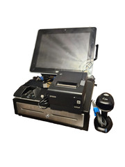 ncr 7761-3100-0061 15″ Touchscreen Terminal POS w Card Reader, printer cash draw