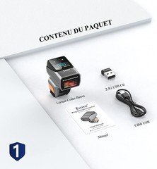 Eyoyo EY-038L 1D fingertip barcode scanner NEW / OPEN BOX