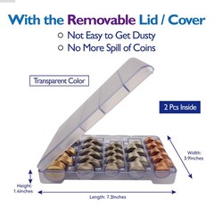 Coin Sorter Counter Tray, Large Capacity 215pcs – Mini Holder for Car