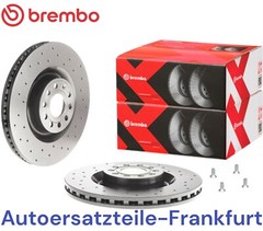 2x BREMBO Front Brake Discs Audi A3 + VW Golf 6 Passat B6 Seat Leon Skoda Supe