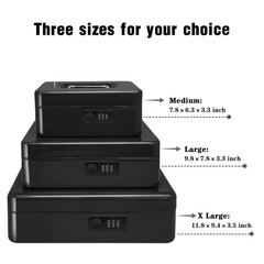 Secure Steel Cash Box with Combination Lock and Removable Tray – Metal Money …