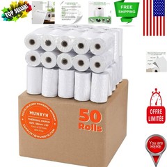 Versatile 50 Pack of 2 1/4″ x 50′ Thermal Paper Rolls – Compatible with All POS