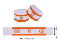 150Pcs Self Sealing Cash Currency Straps Money Paper Bands Bill Wrappers Tape fo