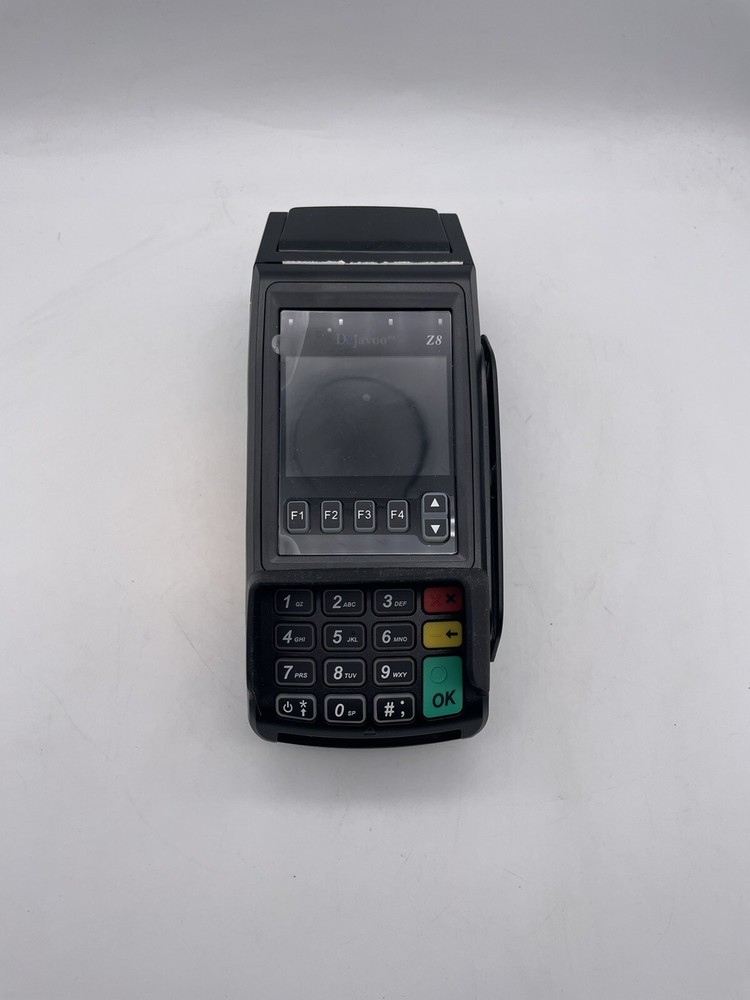 D javoo VEGA 3000 Magnetic POS Credit Card Terminal with AC Adapter WORKING