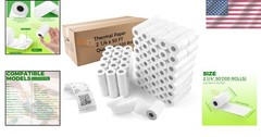 Space-Saving 100 Count 2 1/4″ x 50′ Thermal Receipt Paper – All Credit Terminals