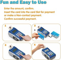 Payment Terminal Toys, Point of Sale Terminal with Light and Sound, Cash Regi…
