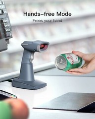 Inateck 2D Wireless Barcode Scanner Bluetooth 2.4Ghz with Rechargable Smart Base