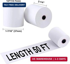 Jayard 2-1/4inch*50ft Thermal Paper Rolls For Credit Card – Cash Register Rolls
