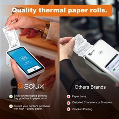 2 1/4 x 50 Thermal Paper Roll for Square Terminal, Clover Flex, Dejavoo Z8 Z9…