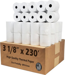54 GSM CLOVER Pos 3-1/8″ X 230′ THERMAL RECEIPT PAPER – 50 NEW ROLLS by Nayelish