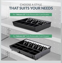 Volcora Cash Drawer Tray – 14.1 x 13 x 2.5 Inch Cash Register Insert