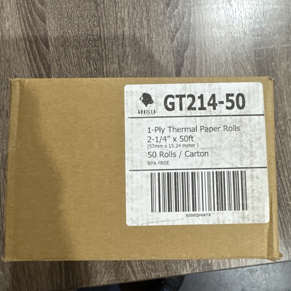 Gorilla Supply Thermal Paper Rolls For GT214-50 2-1/4″ x 50ft