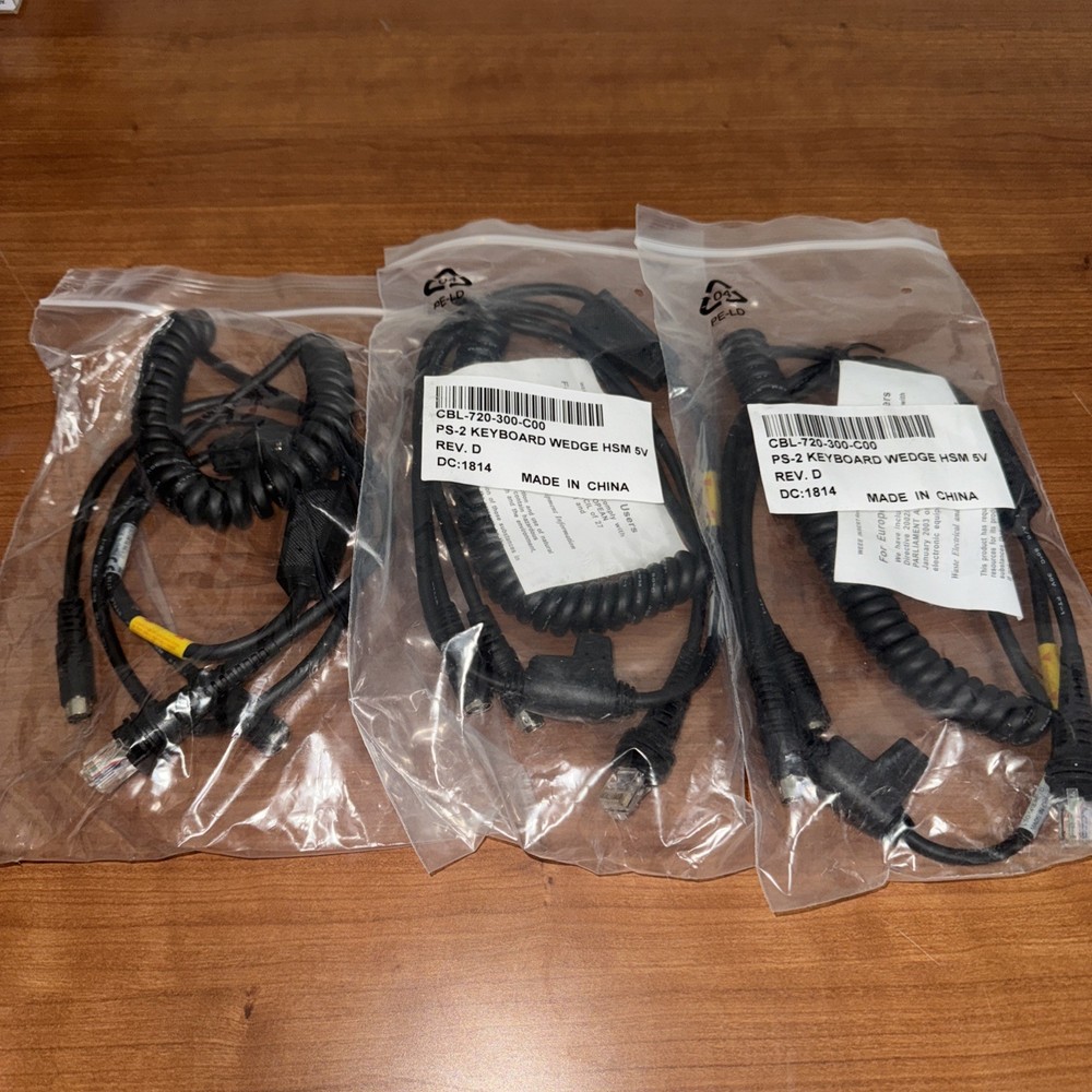 3 Coiled Cable USB A to RJ45 For Honeywell 1902HHD 1452G 1280i 1980i 1950G-HD