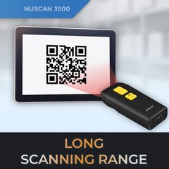 Adesso Bluetooth & 2.4Ghz Wireless Antimicrobial & Waterproof 2D Barcode Scanner