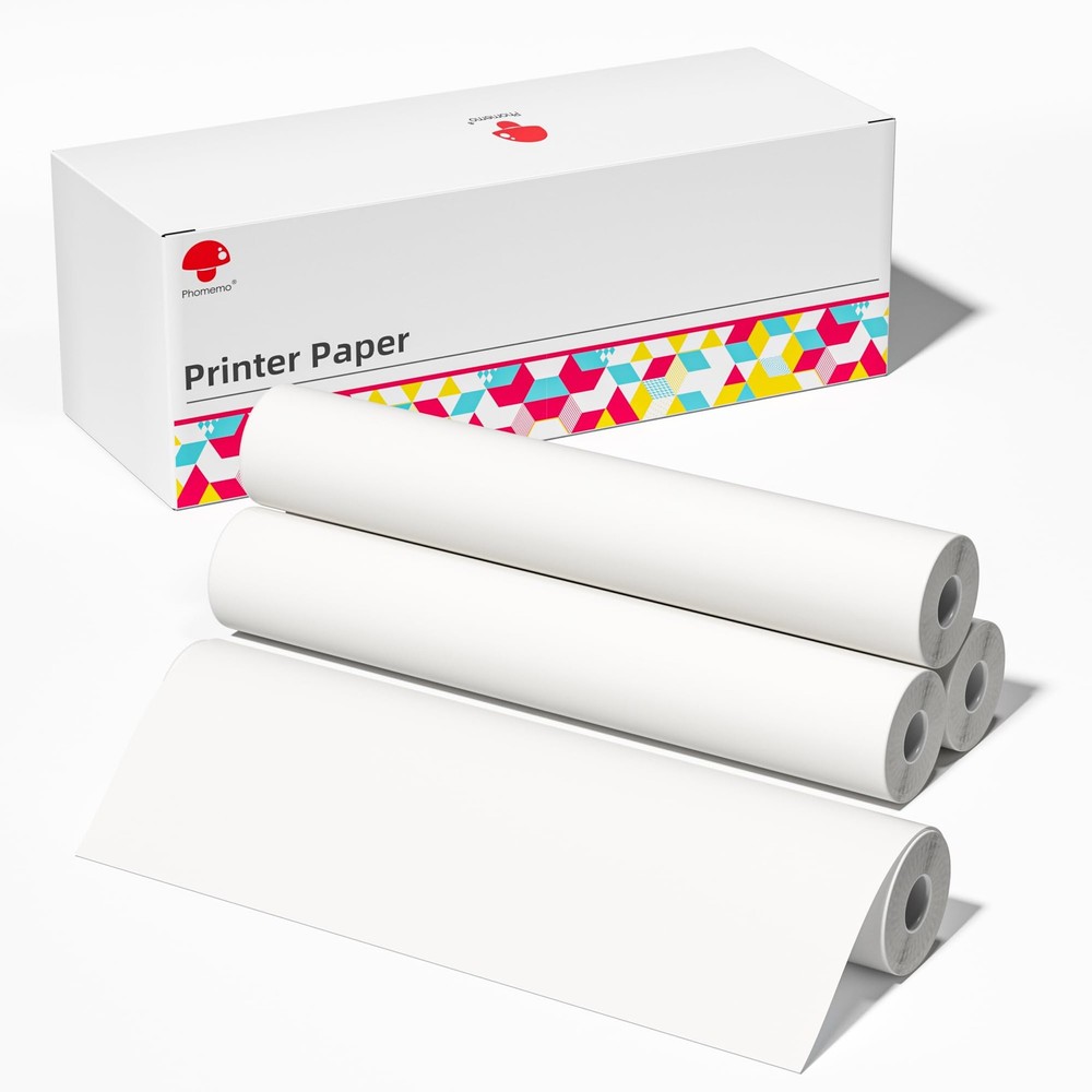 Portable Thermal Printer Paper Roll 8.5×11 Inch 4 PCS For M832 M834 M835
