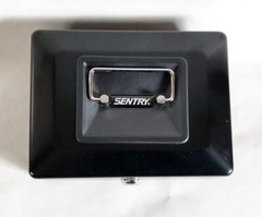 Cash Box Lock Box 8 3/4″ X 6 3/4″ Sentry Money Box Black Grey Tray CB-8