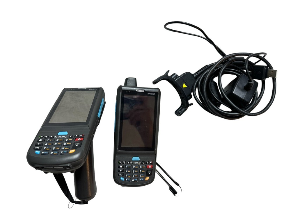 McLane Unitech PA692 Handheld Mobile Computer Lot Of 2 Docking Station