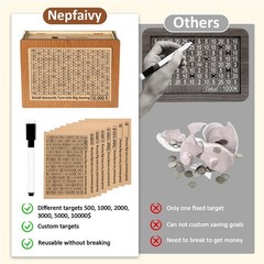 Cash Vault Wooden Savings Box Wooden Cash Saver Money Saving Box With Countdown