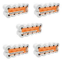 (5 Packs of 10 Rolls) 2 1/4 x 55 thermal paper rolls (50 Rolls – 55 GSM) Spec…