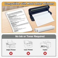 8 Rolls Thermal Paper 8.5’’ X 11’’ White for Thermal Printer, Rolls for A285M/ P