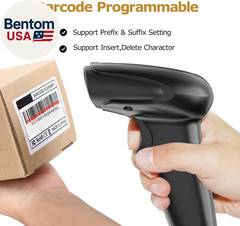 Wireless Barcode Scanner Versatile 2-In-1 (2.4Ghz Wireless+Usb 2.0 Wired) Handhe