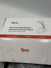 Tera Universal Wall Mount Barcode Scanner Stand Adjustable Gooseneck Black