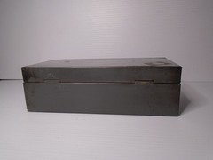 Vintage Gray Metal ASCO STEELMASTER Bond Box 10″ x 4 1/2″ x 3″ – No Key