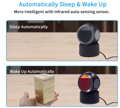 1D 2D QR Desktop Barcode Scanner Symcode Omnidirectional USB Scanner