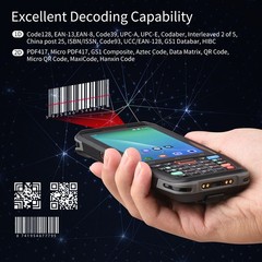 3-Handheld POS 10.0 PDA Terminal 1D/2D/QR Barcode Scanner With Charge