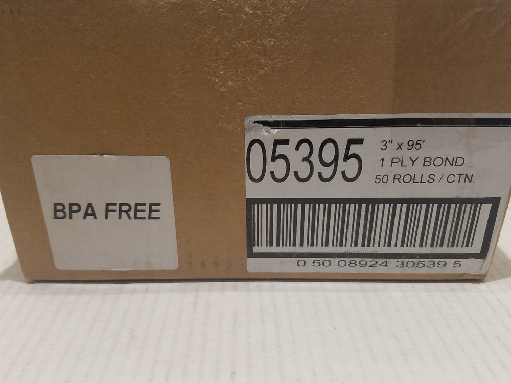 PM Company 05395 Impact Bond Paper Rolls, 3″ X 95 Ft, White, 50/carton