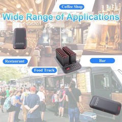 Restaurant Pager System 16 Wireless Guest Buzzers Food Truck – NIB