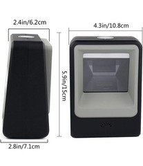 Handsfree 2D 1D Omnidirectional Barcode Scanner Black. SCANNER ONLY