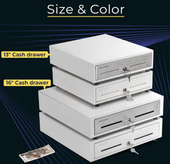 16″ Cash Register Drawer for Point of Sale(POS) System w 5 Bill 6 Coin Cash Tray