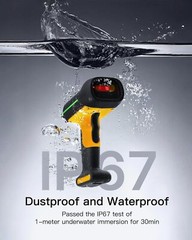 Inateck Industrial 1D Barcode Scanner Bluetooth Hand Wireless IP67 W/ App & SDK