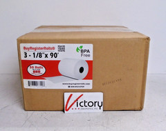 NEW BuyRegisterRolls 3-1/8″ x 90′ Thermal Receipt Paper | 50 Rolls (BPA-Free)