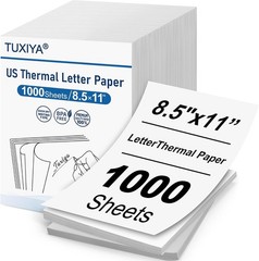 Inkless Thermal Printer Paper – 1000 Sheets, 8.5×11″